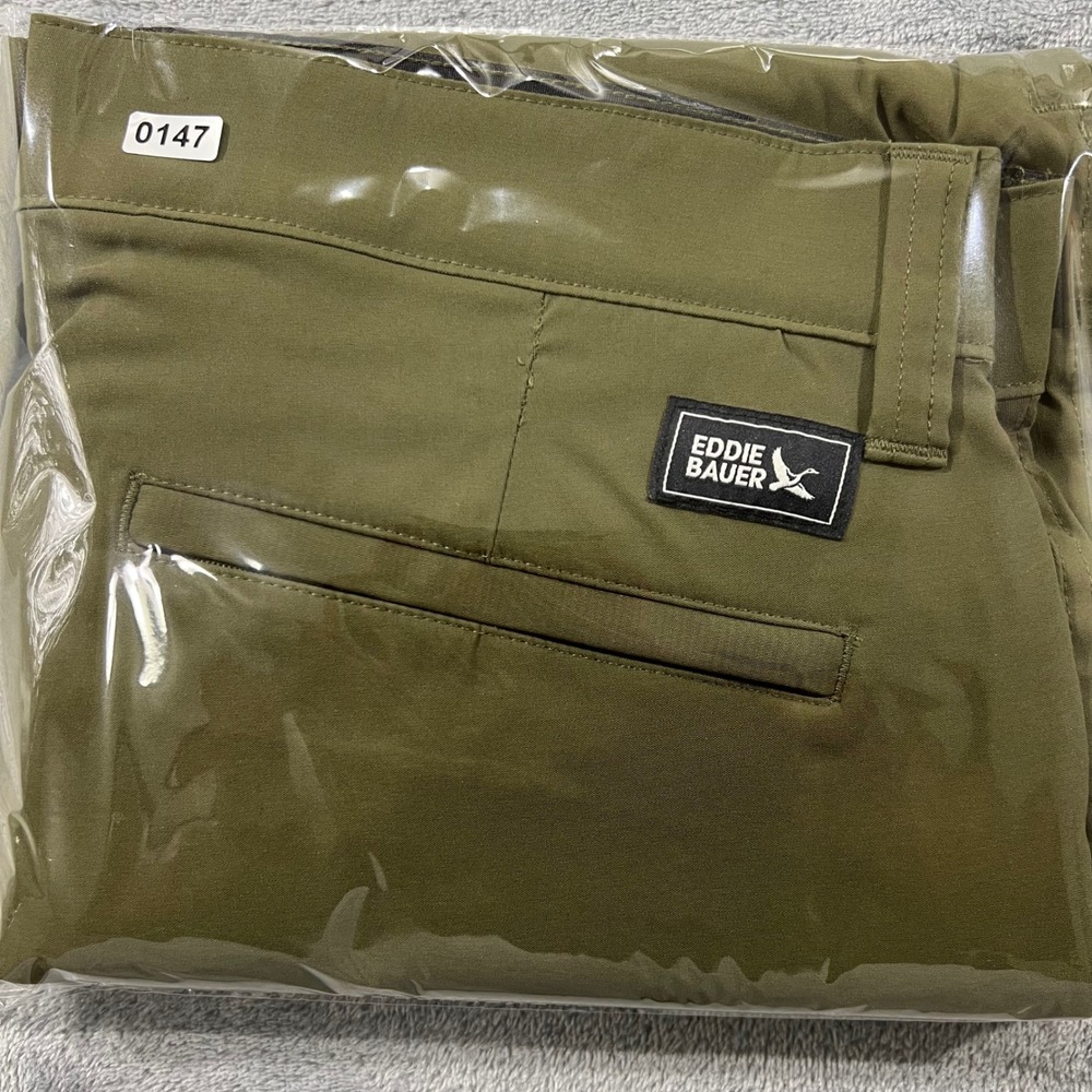 Eddie Bauer Mens Horizon Take Off Chino Olive Green Pants Stretch Outdoor 32x30 - Picture 10 of 10